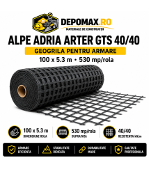 Alpe Adria Arter GTS 40/40 Geogrila de armare 5,3 x 100 m, 530 mp/rola